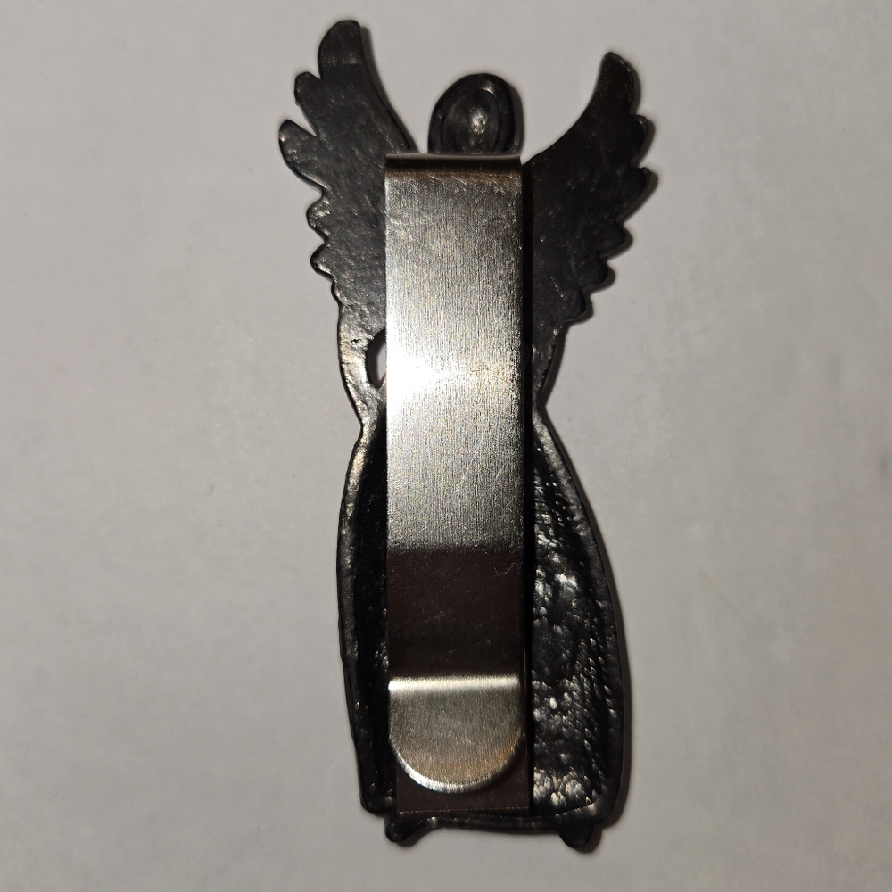 Avon Pewter Breast Cancer Crusade Gaurdian Angel Visor Clip - Picture 2 of 5